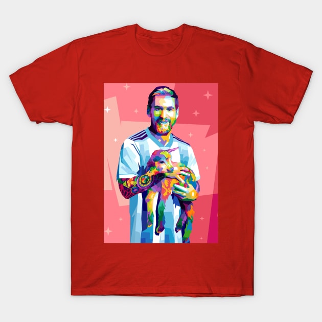 Messi GOAT T-Shirt by erikhermawann22